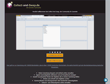 Tablet Screenshot of collect-and-swap.com